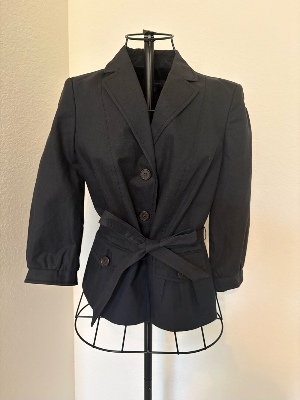 Banana Republic Black Tailored Belted Blazer